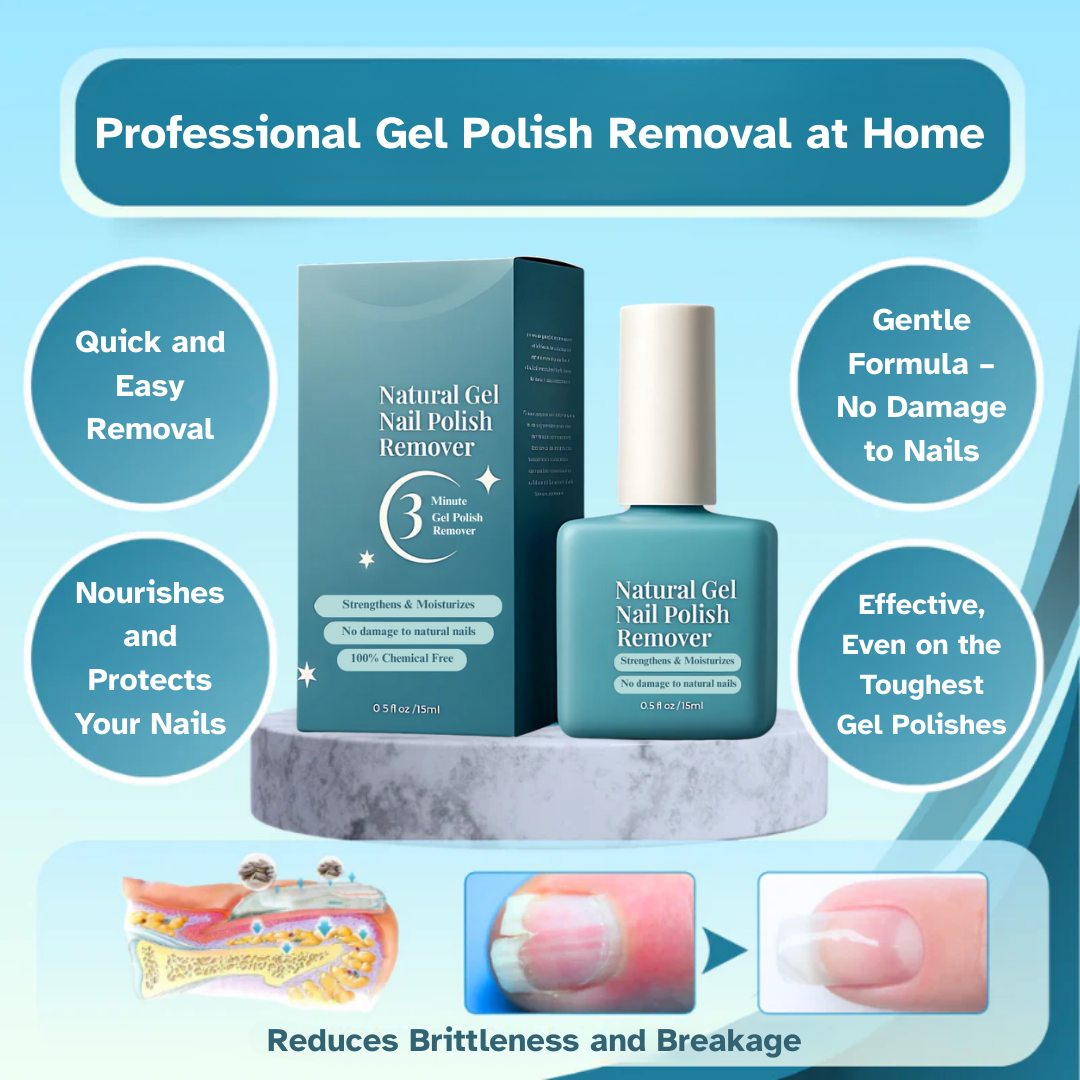 Natural Gel Nail Polish Remover – Quick & Gentle 3-Minute Formula