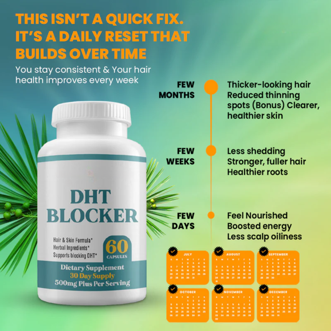 DHT Blocker – Natural Formula for Thicker Hair, Clearer Skin & Stronger Immunity