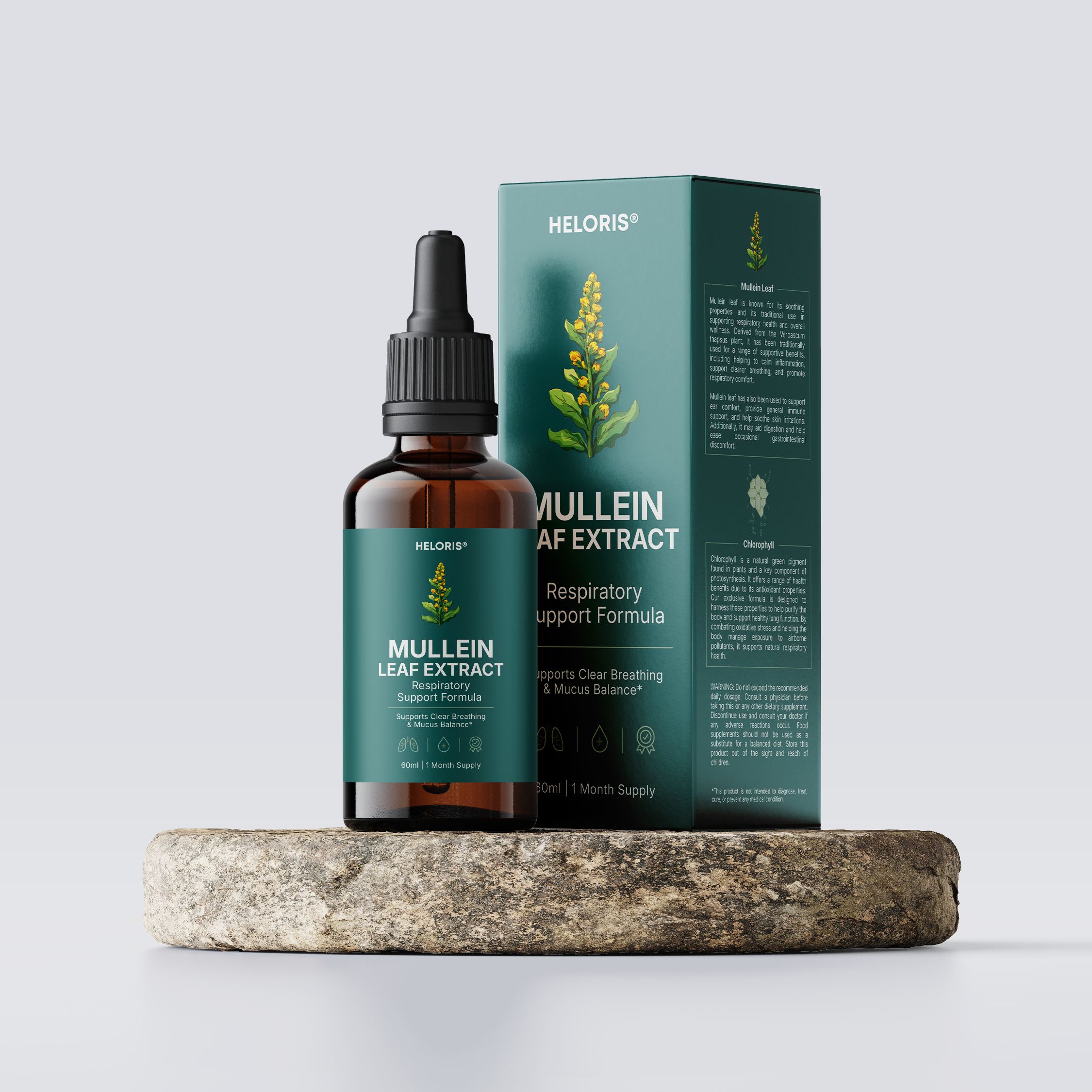 Heloris Mullein Leaf Extract | Respiratory Support Formula