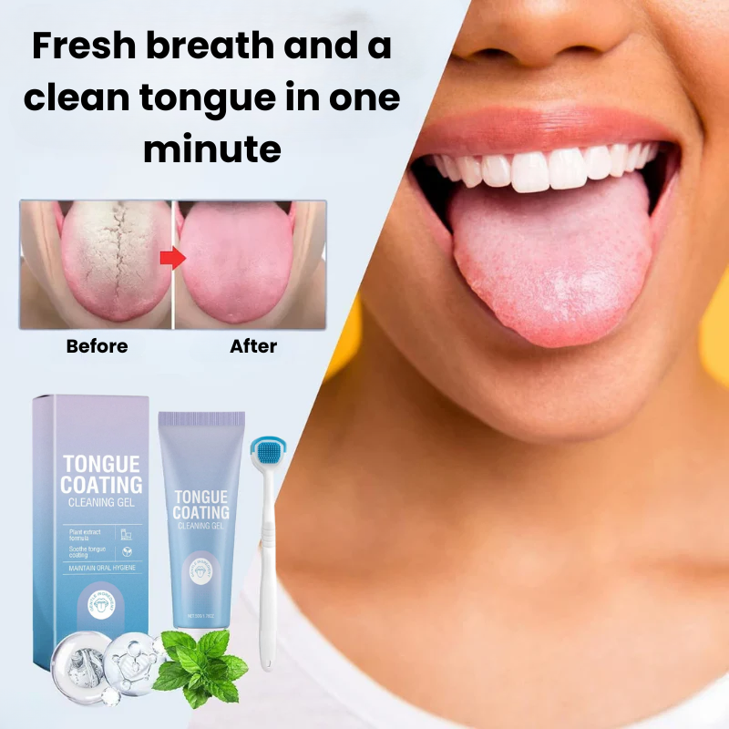 Tongue Coating Cleaning Gel | Eliminate 97% of Bad Breath in Just 60 Seconds – Enjoy Lasting Freshness for Hours